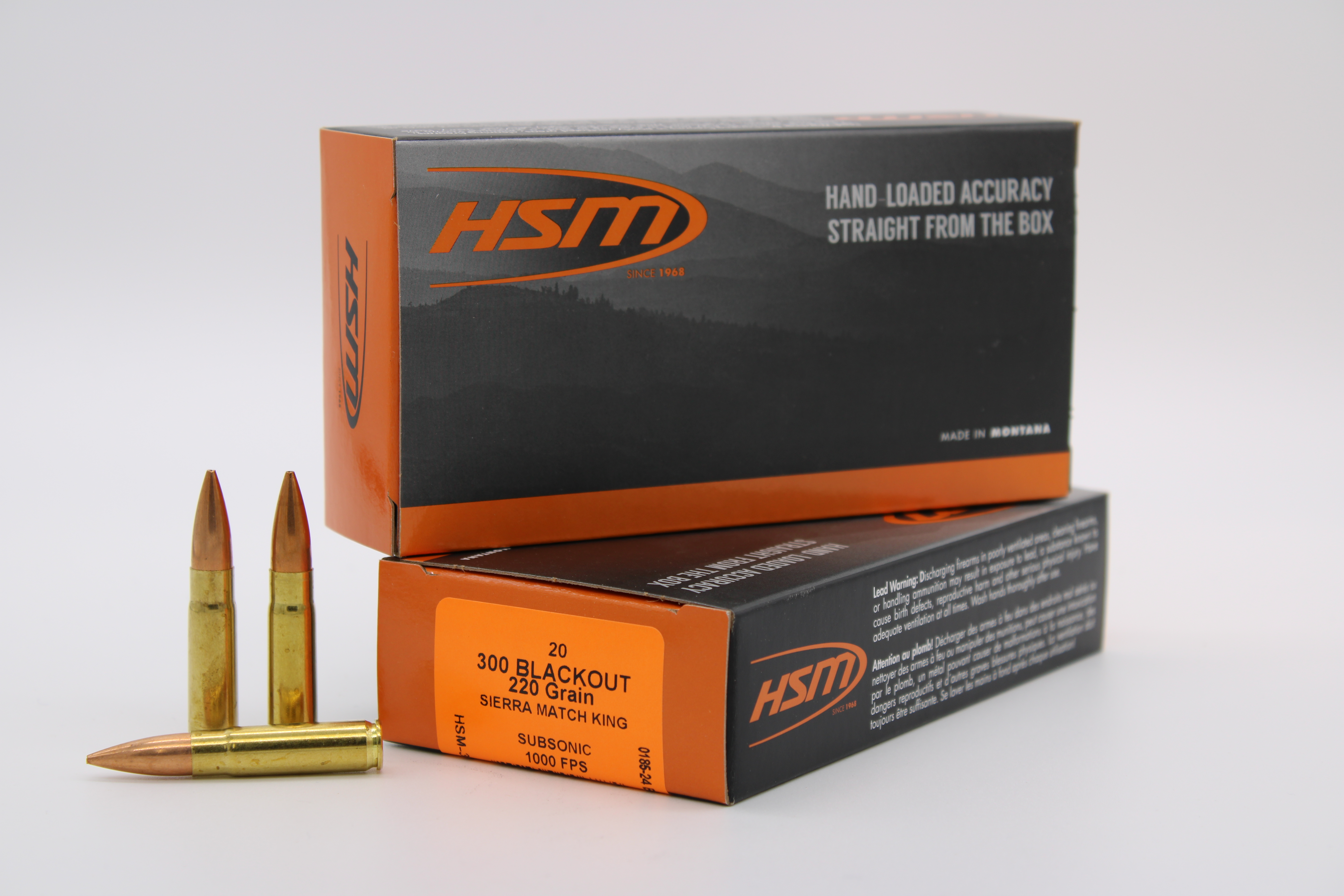 HSM 300 AAC Blackout 220gr HPBT Match (BTHP) 20-Round Box