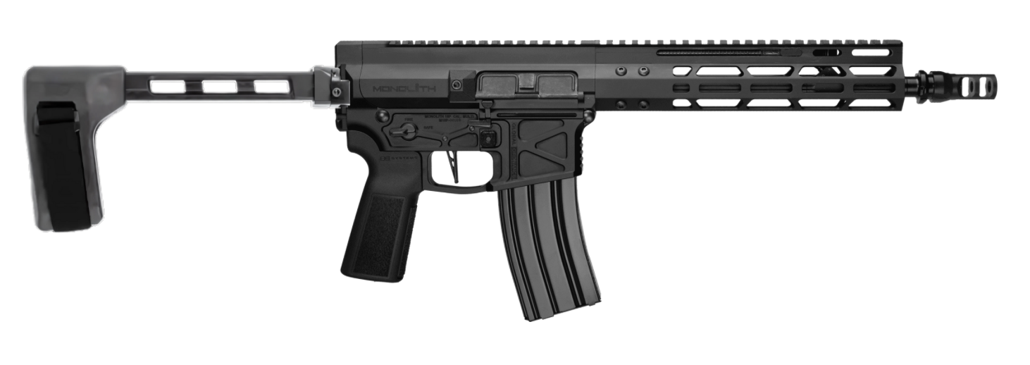 Global Ordnance Monolith Pistol 5.56x45mm 30rd 12.5" Barrel with SB Tactical FS1913 Brace (Black)