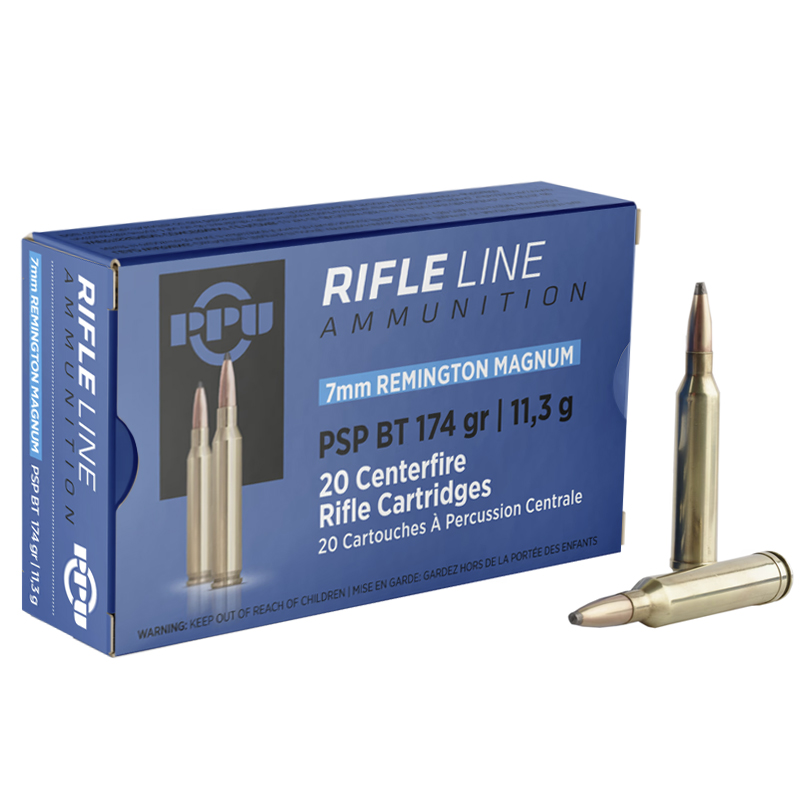 PPU PP7RM2 7mm Rem Mag 174gr PSP Ammo 20 Rounds