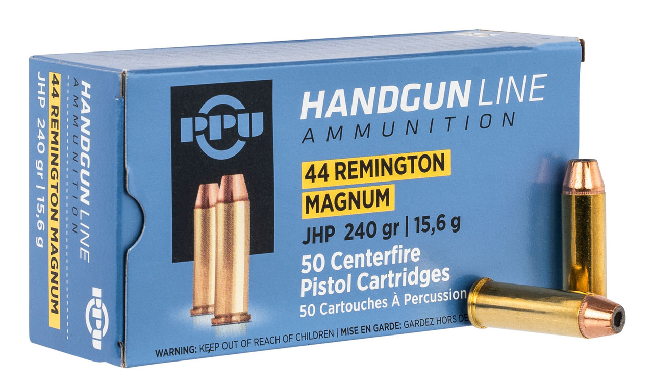 PPU PPH44MH 44 Rem Mag 240gr JHP Ammo 50 Rounds
