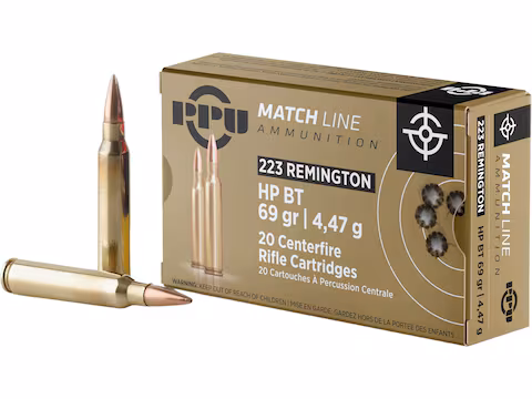 PPU 223 REM MATCH HPBT 69GR 20RD BOX 50 BOXES PER CASE