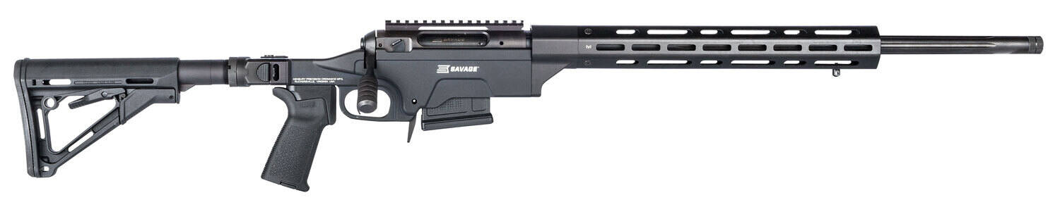 Savage 10 Ashbury Precision 6.5 Creedmoor 24" 5+1 Matte Black Adjustable Magpul MOE w/APO Folding Chassis Stock
