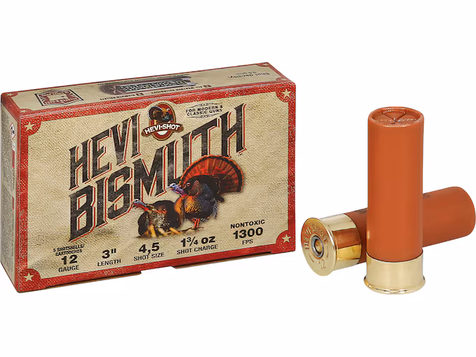 Hevi-Shot Hevi Bismuth Turkey Load 12 ga. 3 in. 1 3/4 oz. 4 & 5 Shot 5 rd. Hevi-Shot Hevi Bismuth Turkey Load 12 ga. 3 in. 1 3/4 oz. 4 & 5 Shot 5 rd.