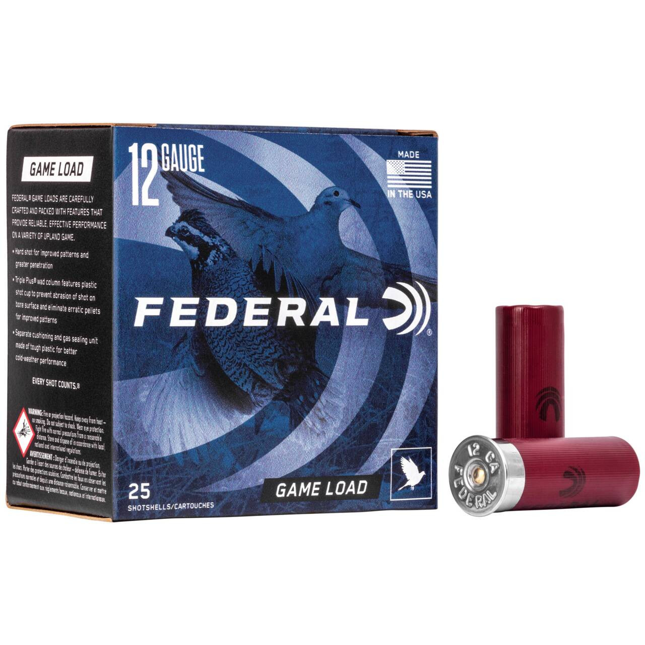 Federal Game-Shok Game Load 12 Gauge 2-3/4" 1 oz #7.5 Shotshell (25 Rounds)
