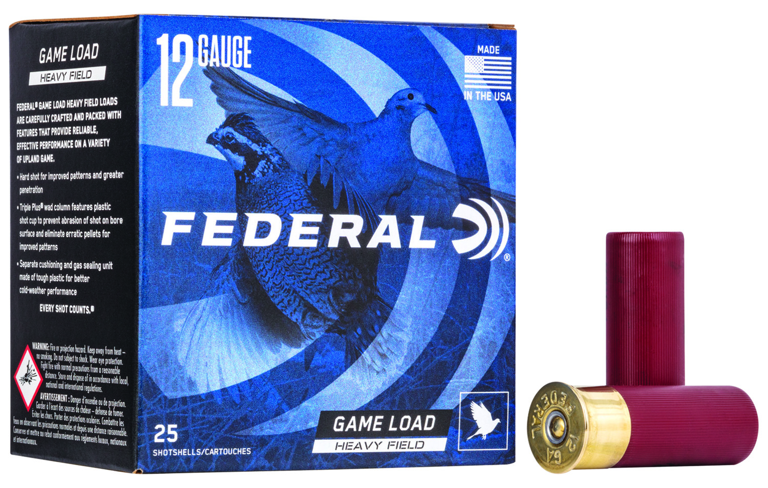 Federal Game-Shok Heavy Field Load 12 Gauge 2.75 in. 1 1/8 oz #6 Shot 25 Rounds