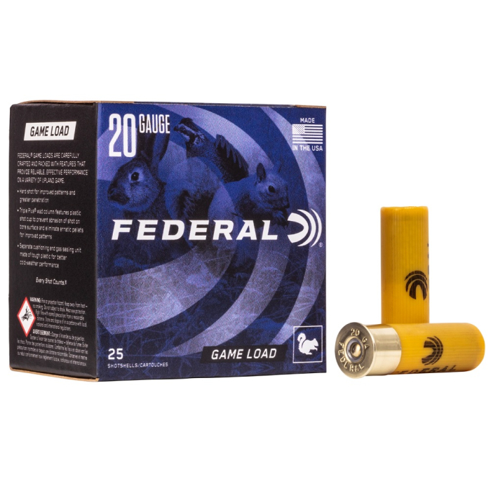 Federal Game-Shok Upland Load 20 Gauge 2-3/4" 7/8 oz #6 Lead Shot 25 Rounds