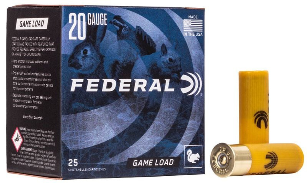 Federal Game-Shok Game Load 20 Gauge 2-3/4in 7.5 Shot 7/8oz Shotshell (25 Rounds)