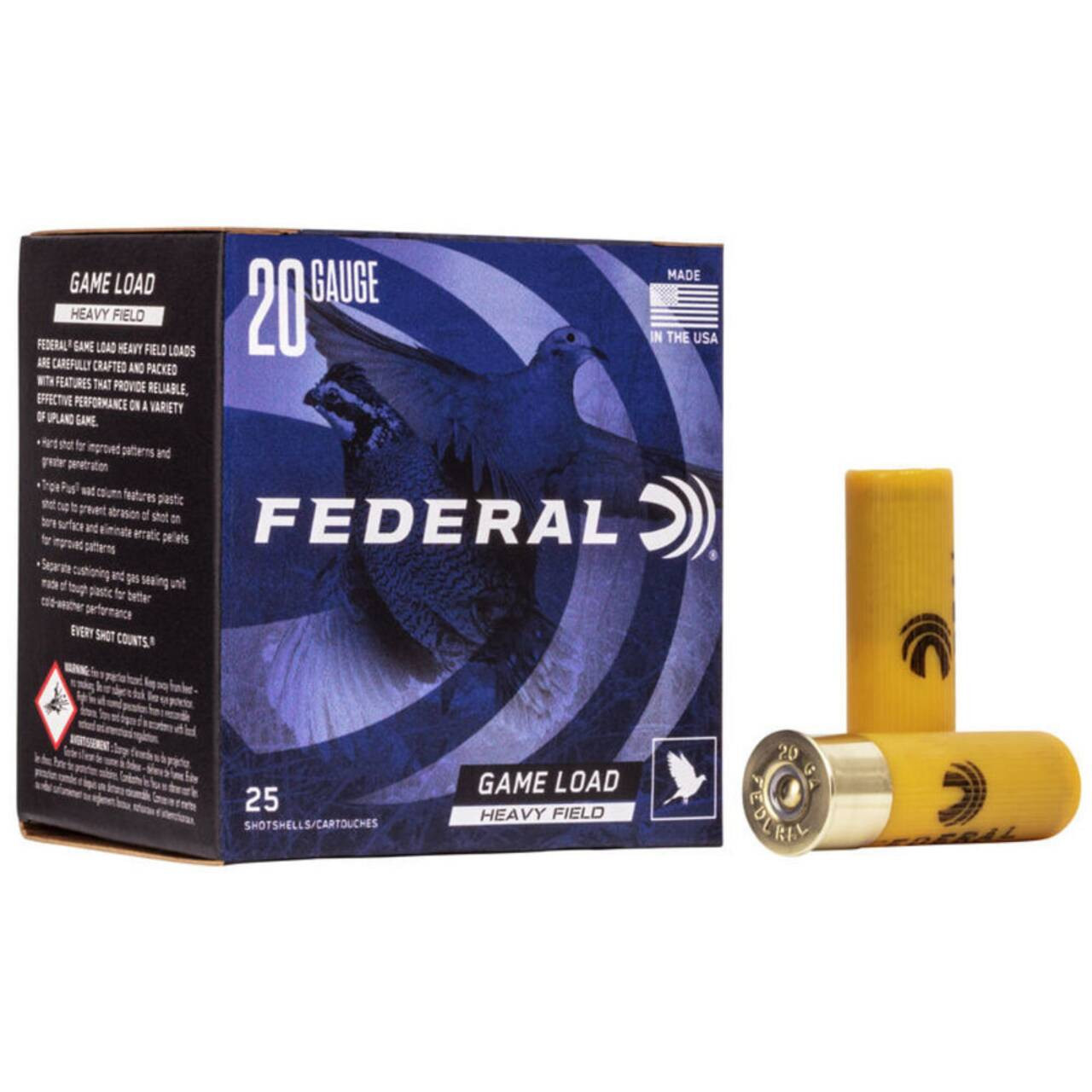Federal Game-Shok Heavy Field Load 20 Gauge #7.5 2-3/4" 1 oz Shot (25 Rounds)