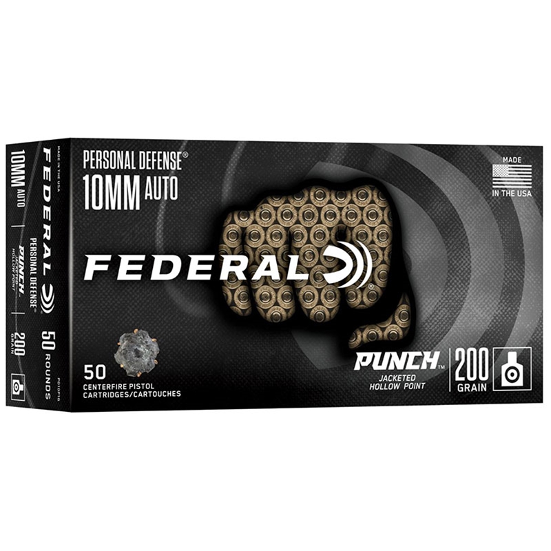 Federal Punch 10mm Auto 200gr JHP Personal Defense Ammunition