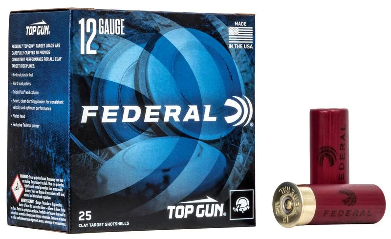 Federal Top Gun 12 Gauge 2-3/4 in #8 Shot 1 oz 1180 fps 25-Round Shotshells
