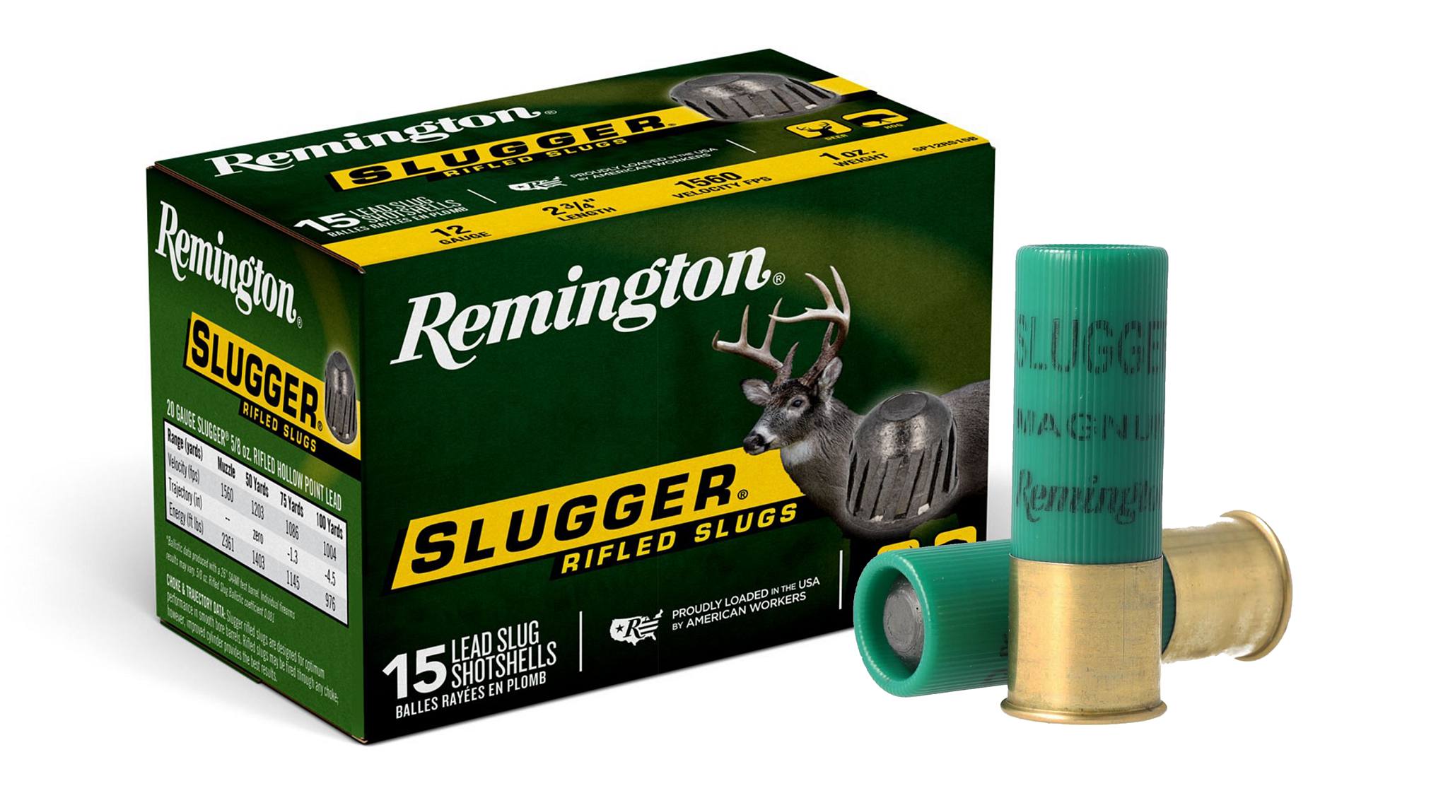 Remington Slugger Rifled Slug 12 Gauge 2-3/4 in 1 oz 15-Round