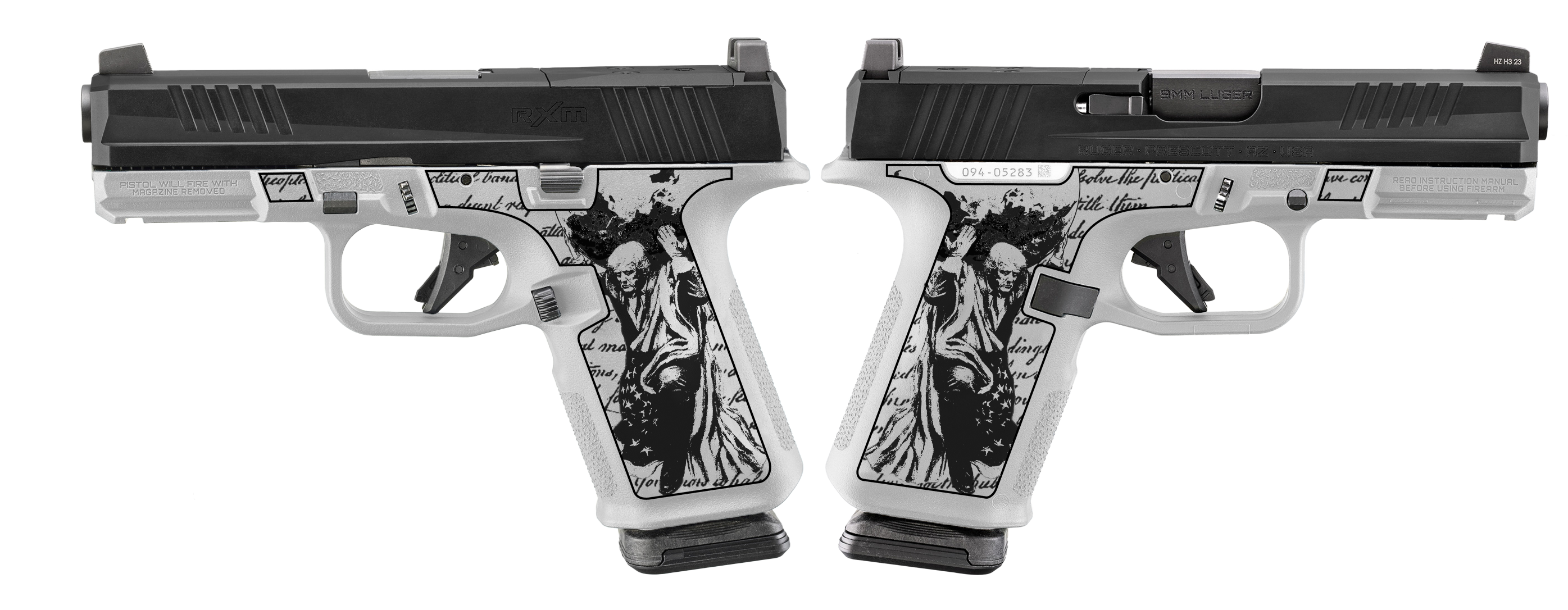 RUGER RXM 9MM PISTOL 4" BBL TRUMP SHRUGGED EDITION O.R. 2-15RD MAGS