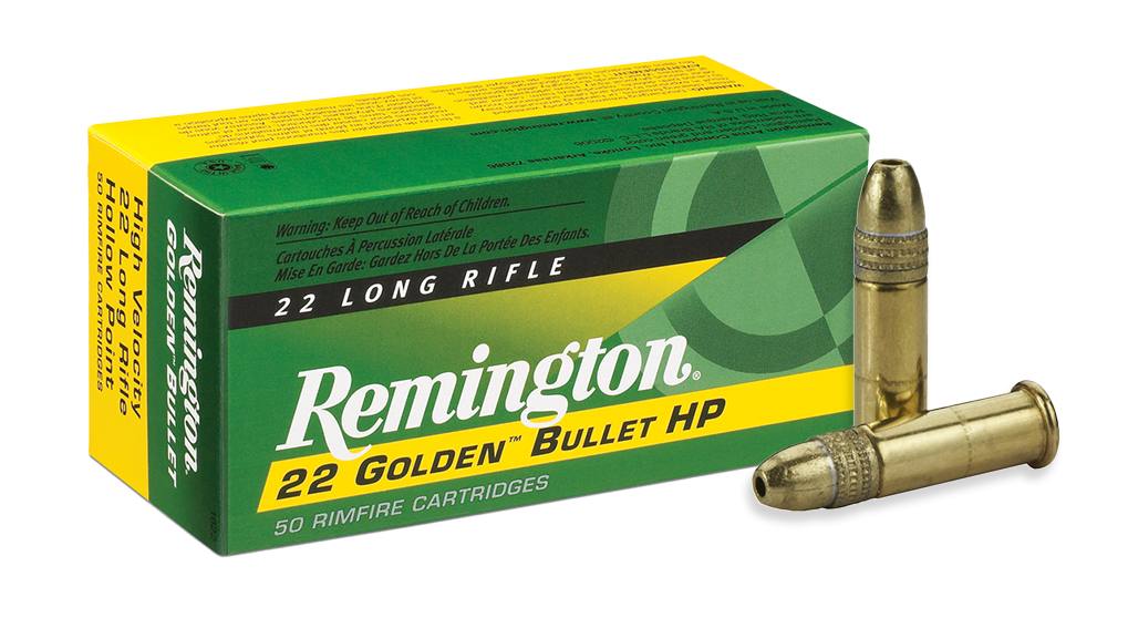 Remington Golden Bullet .22 LR 36gr HP High Velocity 50 Rounds