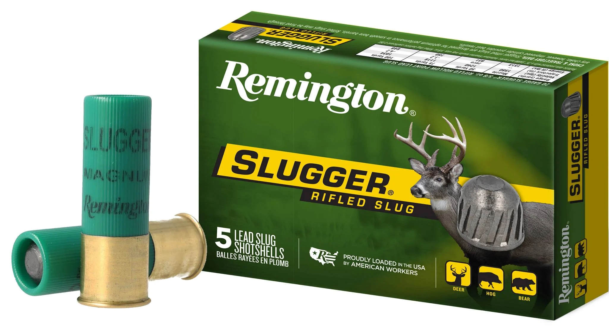 Remington Slugger Rifled Slugs 12 Gauge 3" Max Dram
