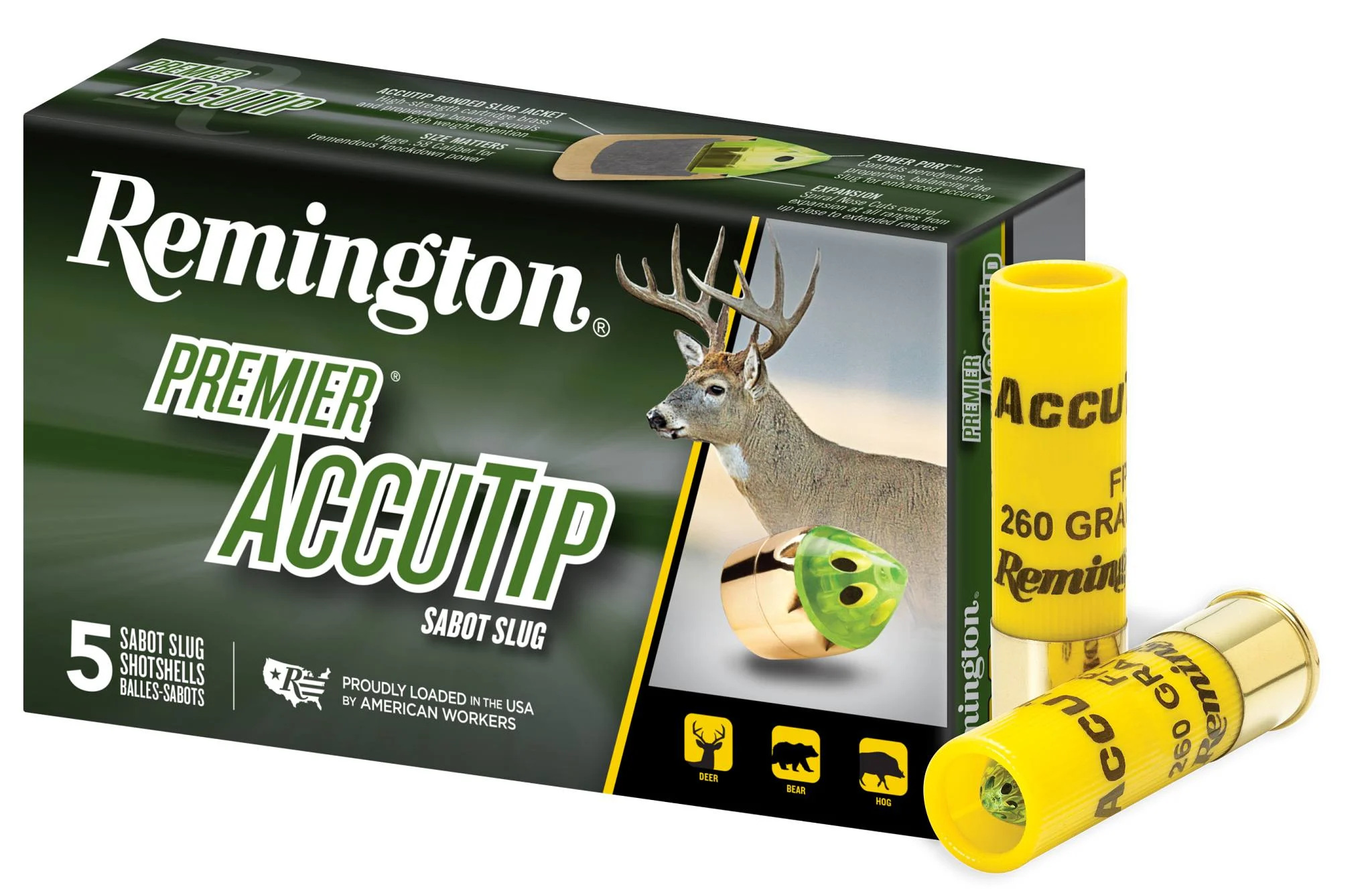 Remington Premier AccuTip 20 Gauge 2-3/4" 260gr Bonded Sabot Slug (5rd)