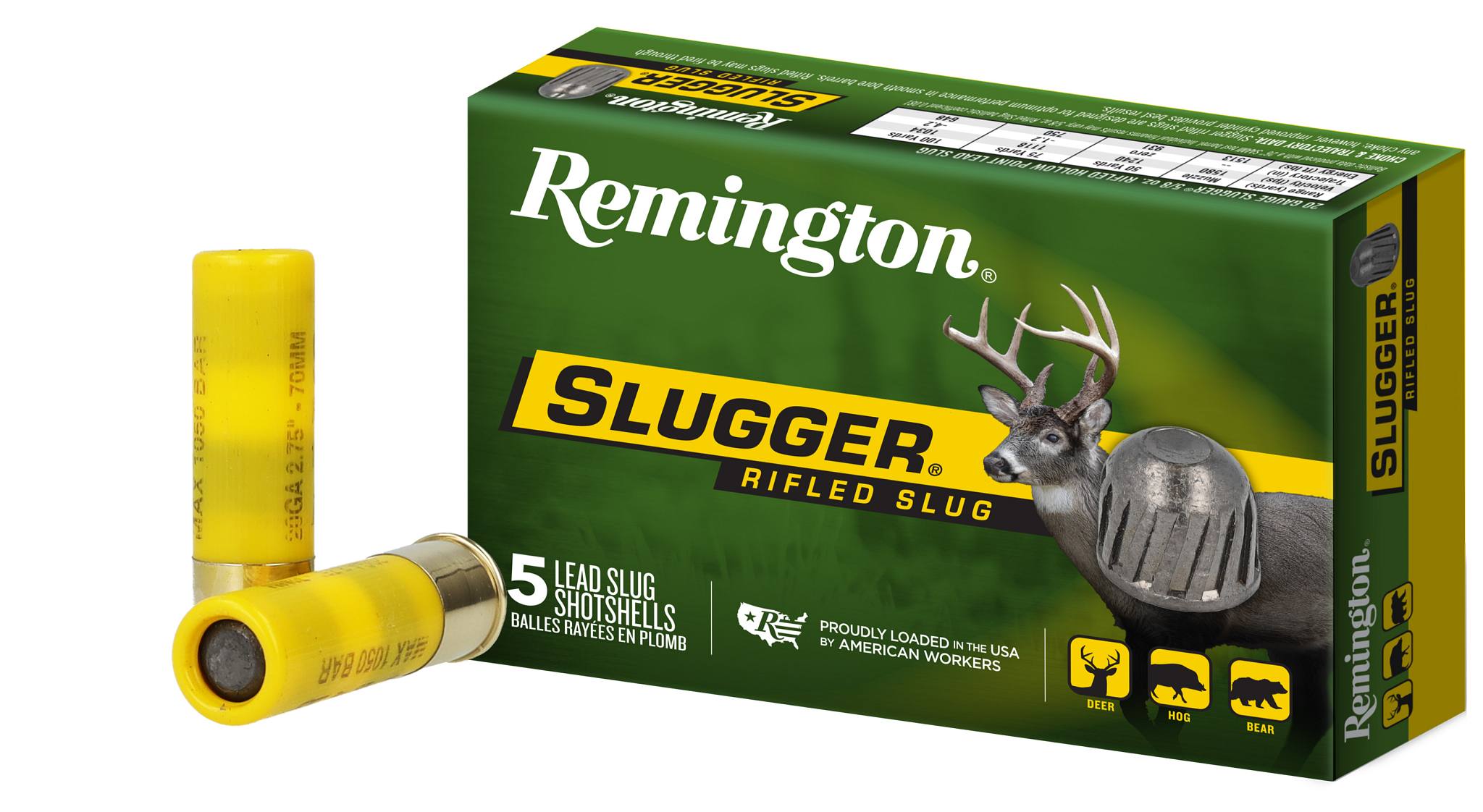 Remington Slugger Rifled Slug 20 Gauge 2-3/4" 5/8 oz (5 Rounds)