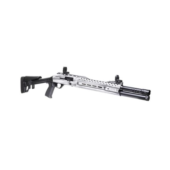 PANZER EG-240 TACTICAL 12G SHOTGUN 3" 18.5" 5+1 DISTRESSED TITANIUM, M4 ADJ STOCK, 3 CHOKE TUBES