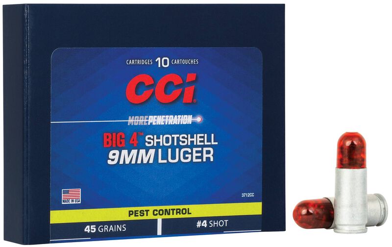CCI Big 4 Shotshell 9mm Luger #4 Shot Shotshell