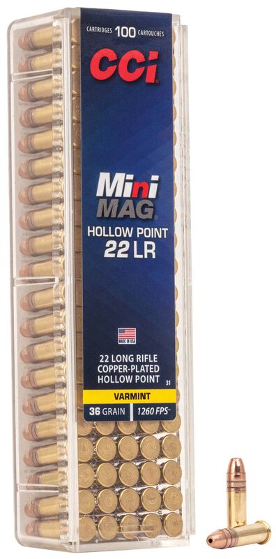 CCI Mini-Mag .22 LR 36 Grain Hollow Point (CPHP) Ammunition