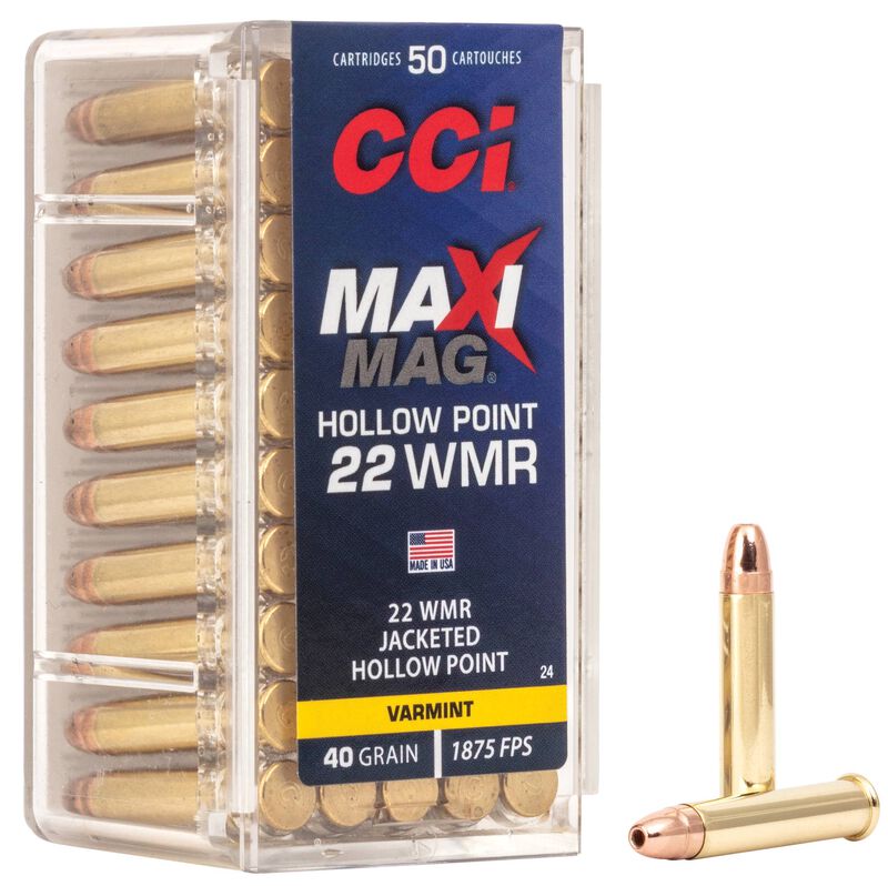 Cci .22 WMR 40gr JHP Brass – 50rd