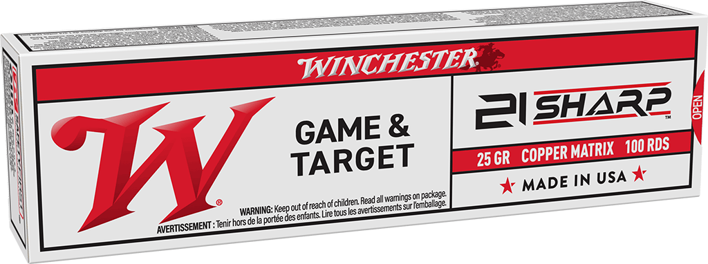 Winchester 21 Sharp .22 LR Lead-Free Rimfire Ammo