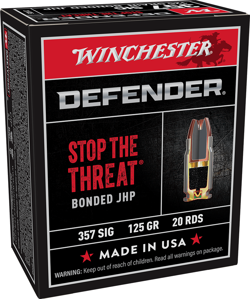 Winchester Defender PDX1 357 SIG 125gr Bonded JHP 20rd (10 Box Case)