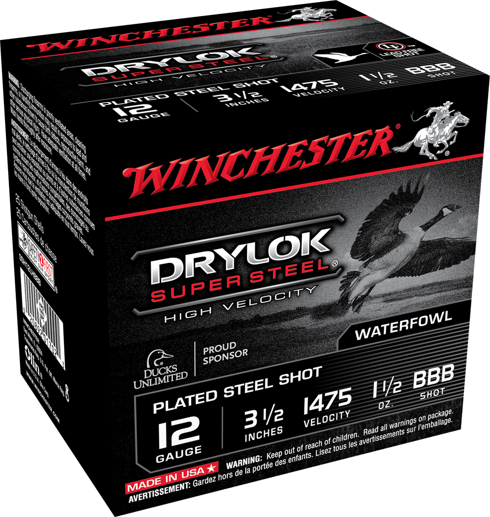Winchester DryLok Super Steel 12 Gauge 3.5" BB Shotshell - 25 Rounds