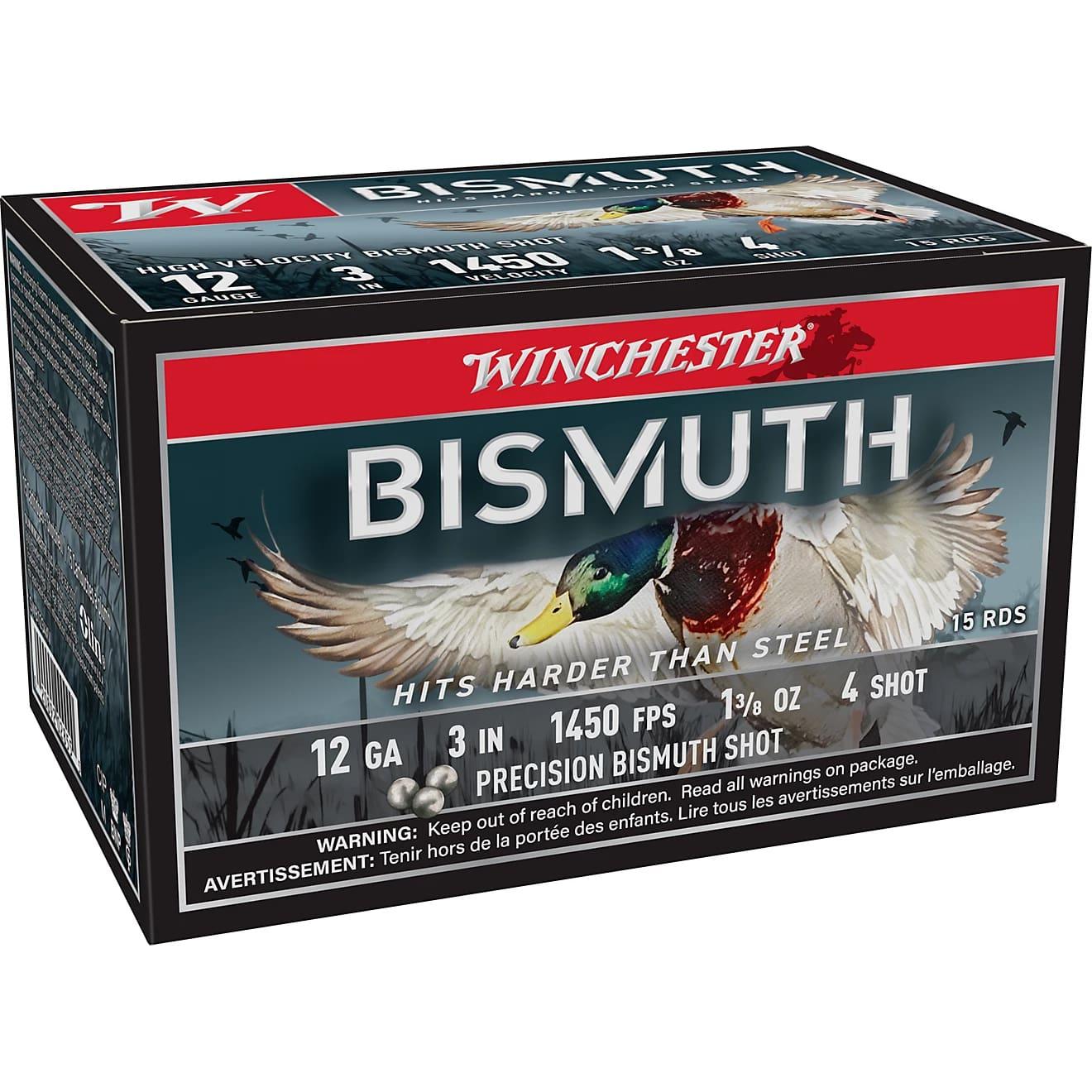 Winchester Bismuth 12 Gauge 3" #4 15rd Shotshell