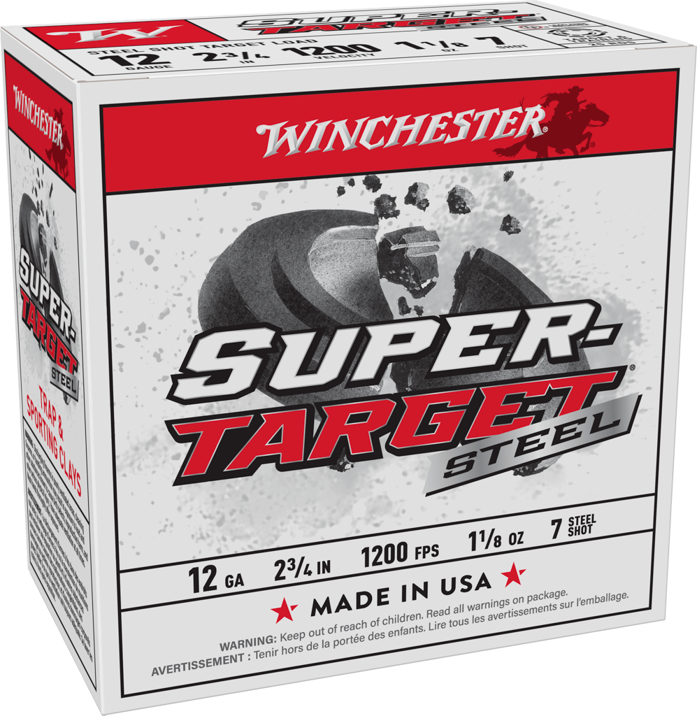 Winchester Super-Target Steel 12 Gauge 2-3/4" 1-1/8 oz #7 Shot 25 Rounds