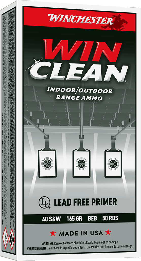 Winchester Super-X WinClean .40 S&W 165gr Target Ammunition (50 rounds)