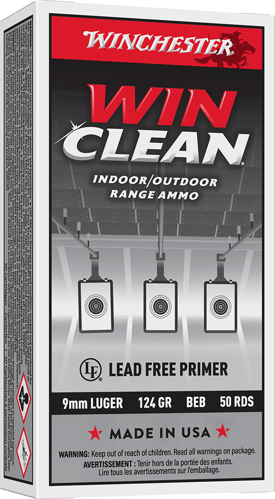 Winchester Super-X Winclean 9mm Luger 124 Grain Brass Enclosed Base