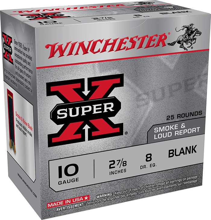 WINCHESTER 10 GA 2-7/8in. SUPER-X BLANK – SMOKE & NOISE 25 RD/BX BX/CS-img-0