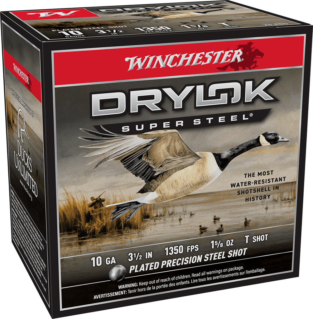 Winchester Drylok Super Steel Magnum 10 Gauge 3-1/2" T Shot 1-5/8 oz Shotshell (25 Rounds)