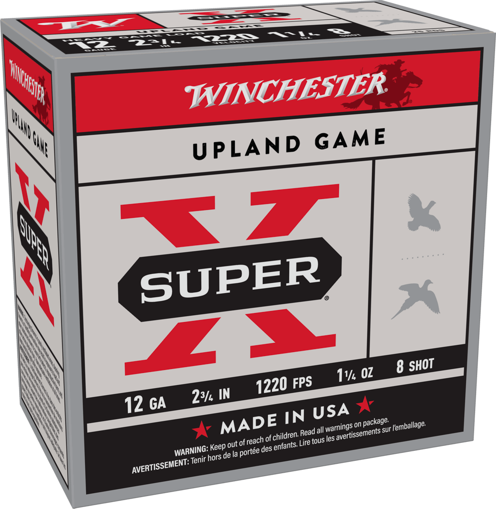Winchester Super-X Heavy Game Upland 12 Gauge 2.75" #8 Shot 1-1/4 oz (25 Rounds)