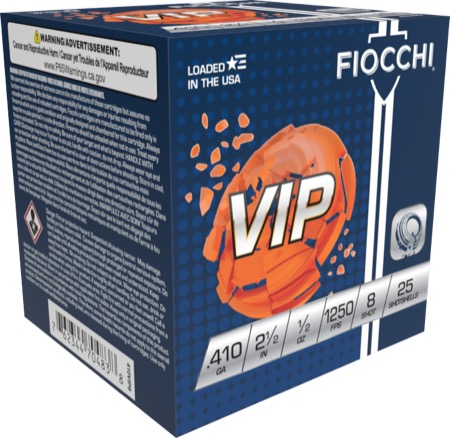 Fiocchi VIP Target .410 Gauge 2-1/2 in 1/2 oz #8 Shot Shotshell (25 Rounds)