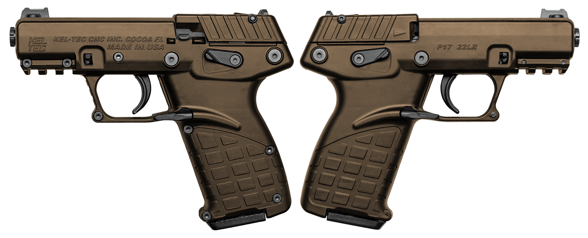 KELTEC P17 22LR PSTL BURNT BRONZE 16+1 3.93"