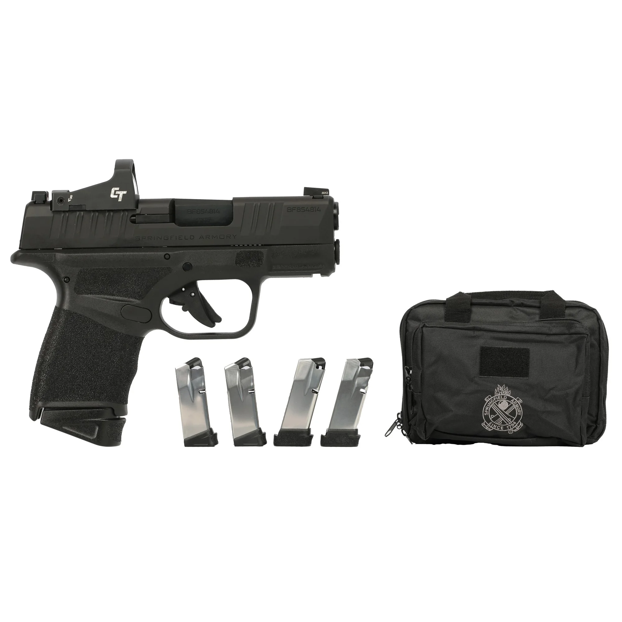 dSPRINGFIELD ARMORY HELLCAT GEAR UP PKG OSP 9MM 3" BLK 5-10RD CT-1500, RANGE BAG