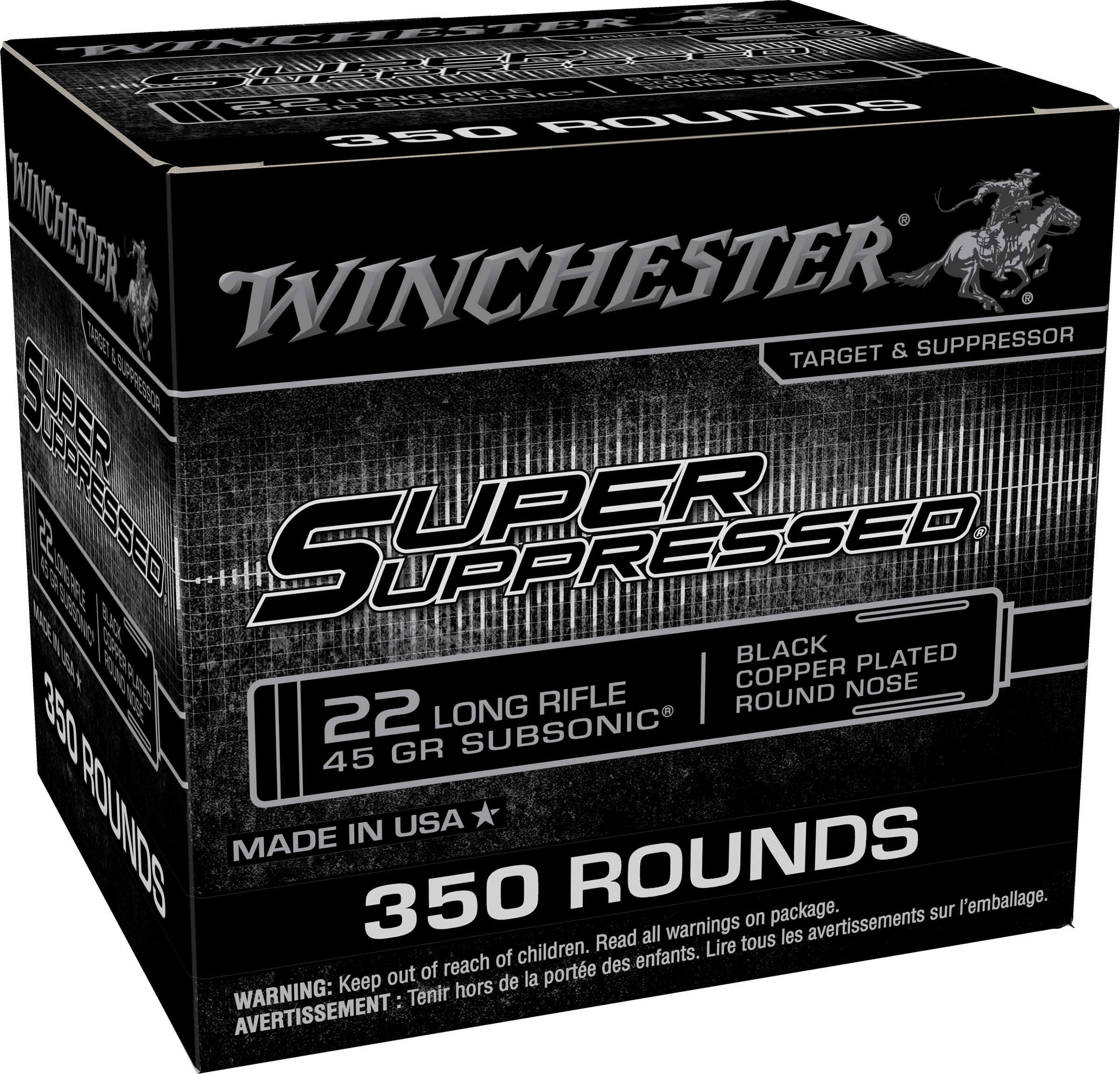Winchester Super Suppressed .22 LR Subsonic Ammo (45gr CPRN)