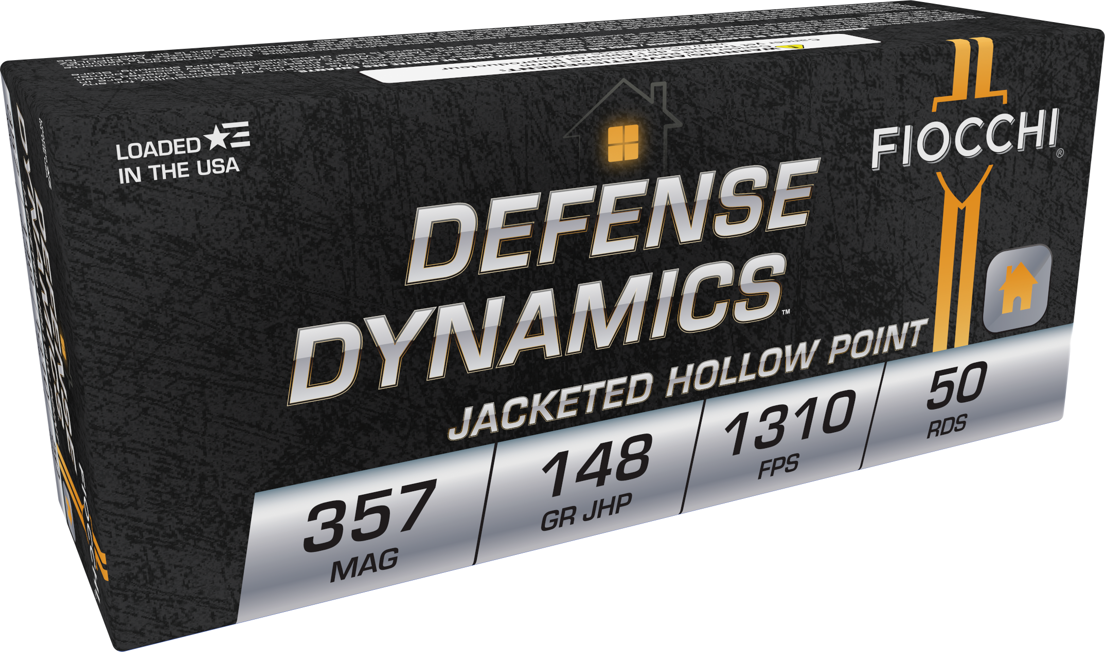 Fiocchi Defense Dynamics .357 Magnum 148gr JHP Pistol Ammunition (50 Rounds)