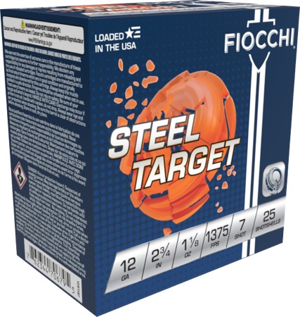 Fiocchi Steel Target Steel Shotshell - 12 Gauge 2-3/4" 1-1/8 oz #7