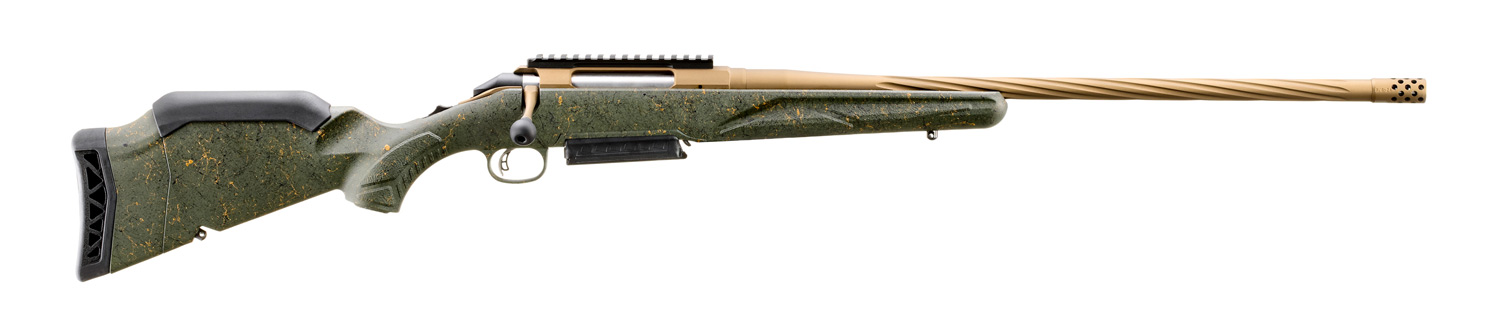 Ruger 46945 American Rifle 300 WIN MAG 3+1 Burnt Bronze 22" Threaded - Ruger - 300 WIN MAG