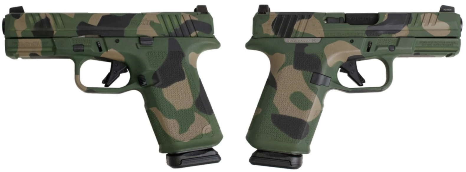 RUGER RXM 9MM PISTOL 4" BBL M81 CAMO, MAGPUL EHG, O.R. 2-15RD MAGS - ORION EXCLUSIVE