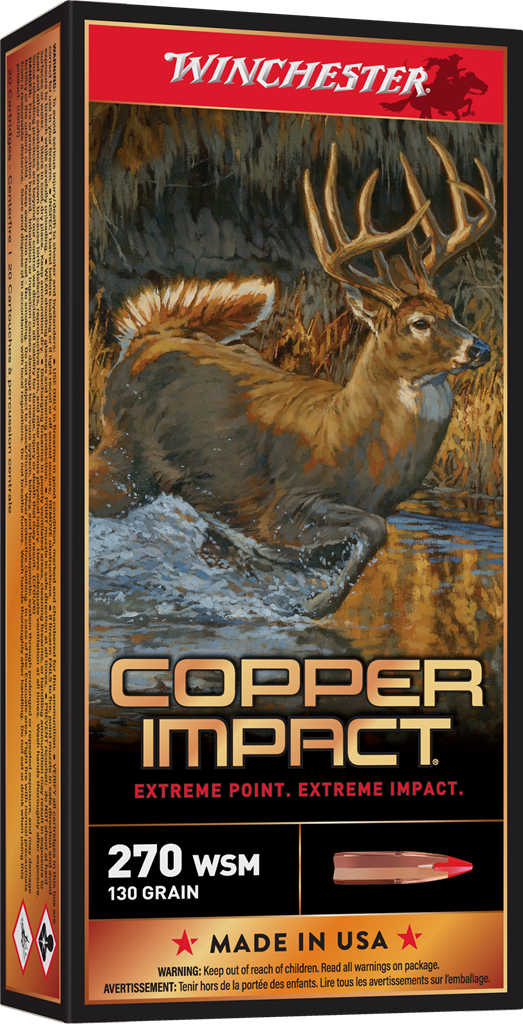 Winchester Copper Impact .270 WSM 130 Grain Lead-Free 20-Round Box