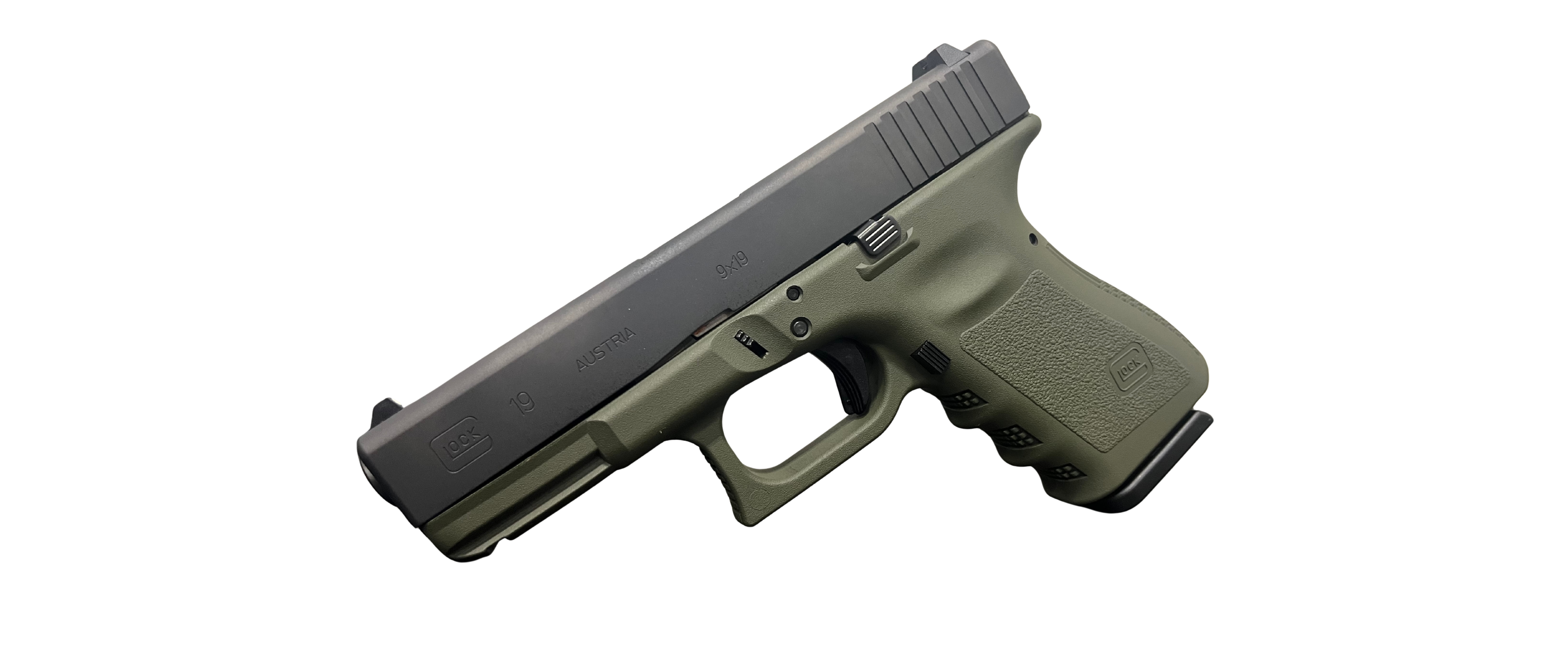 GLOCK 19 GEN 3 9MM PISTOL ODG FRAME 4.01" FXD 5.5lb 2-15RD MAGS