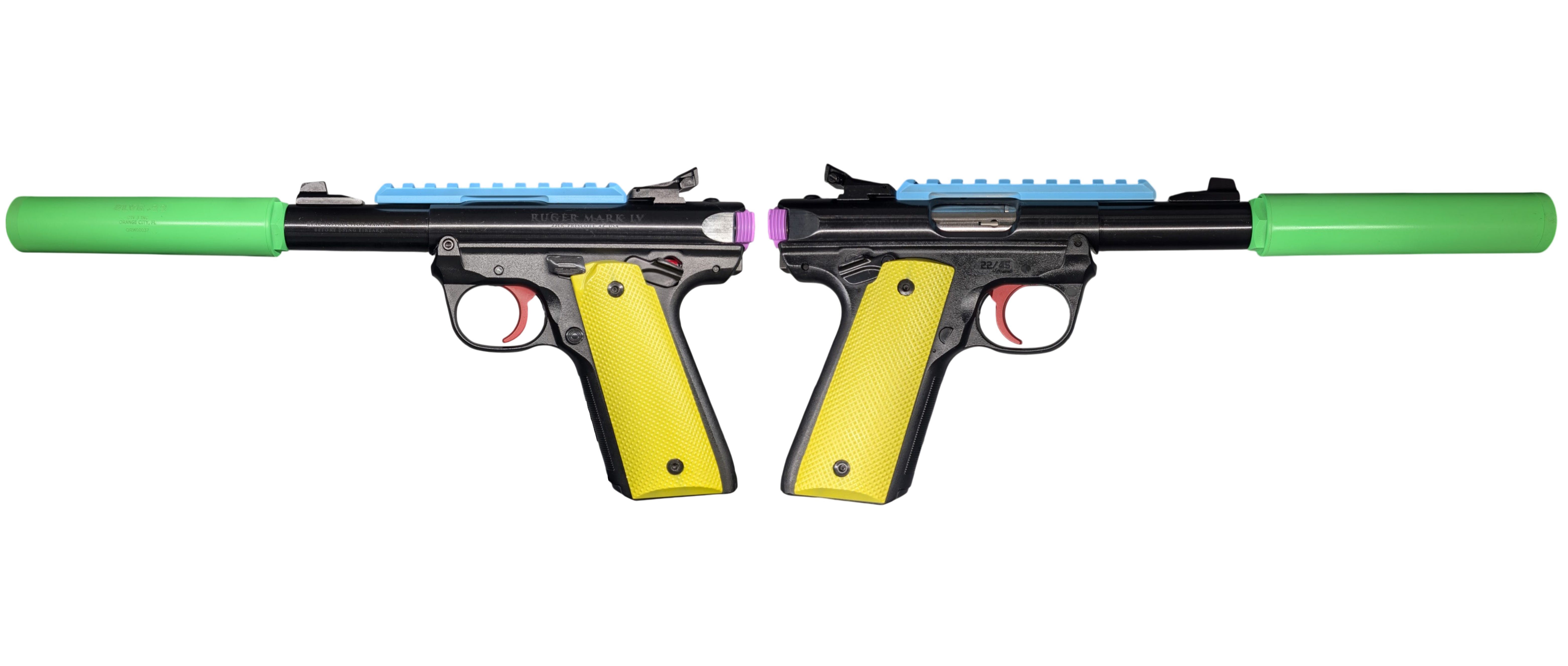 RUGER MARK IV 22/45 PARROT CAN KIT 22LR PISTOL 4.4" T.B. 2-10RD MAGS