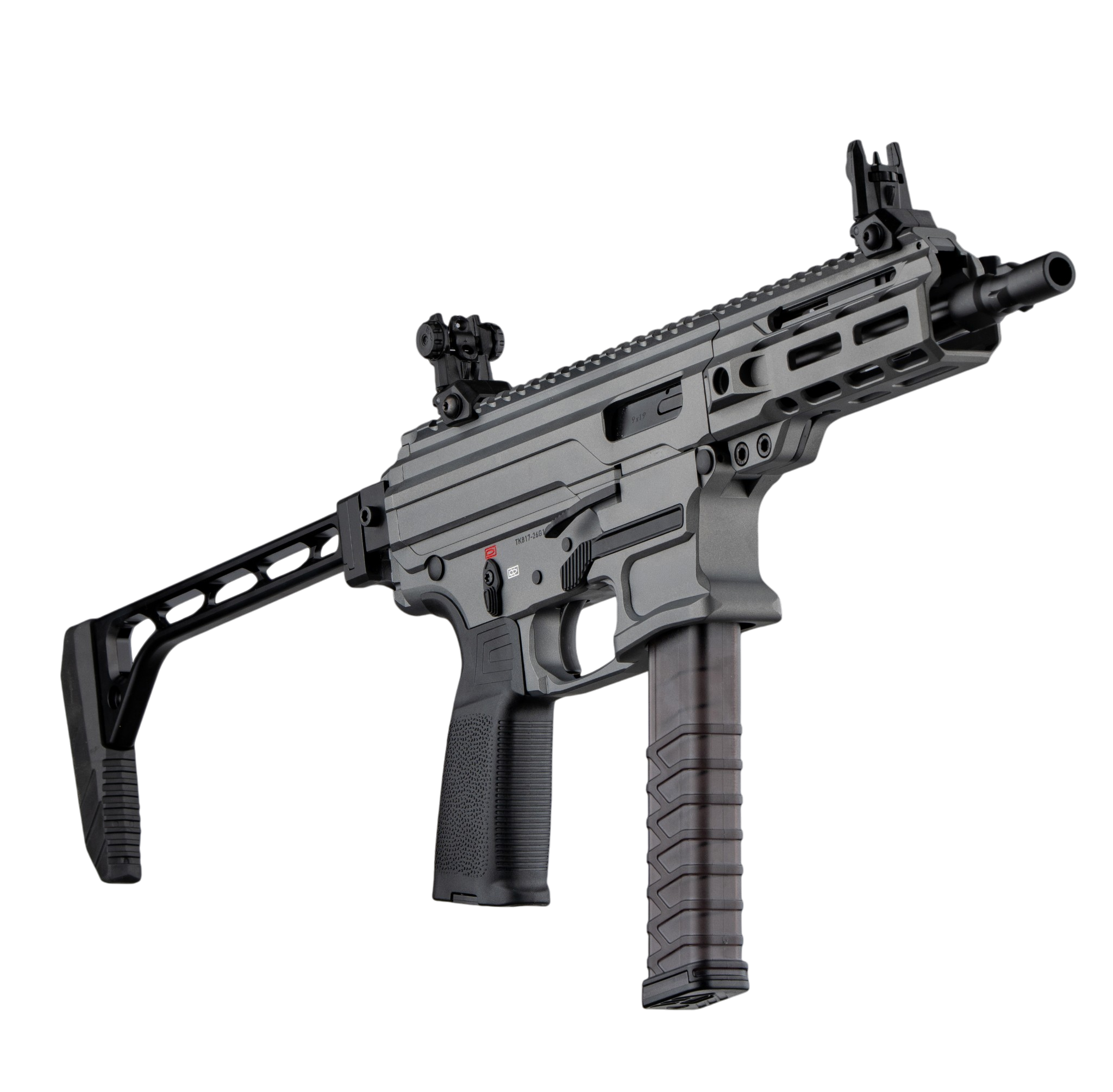 PANZER ARMS ARP 9 9MM PISTOL 6.5" T.B TACTICAL GRY W/ TRI LUG FU SIGHTS, MLOK RAIL, 15RD/33RD