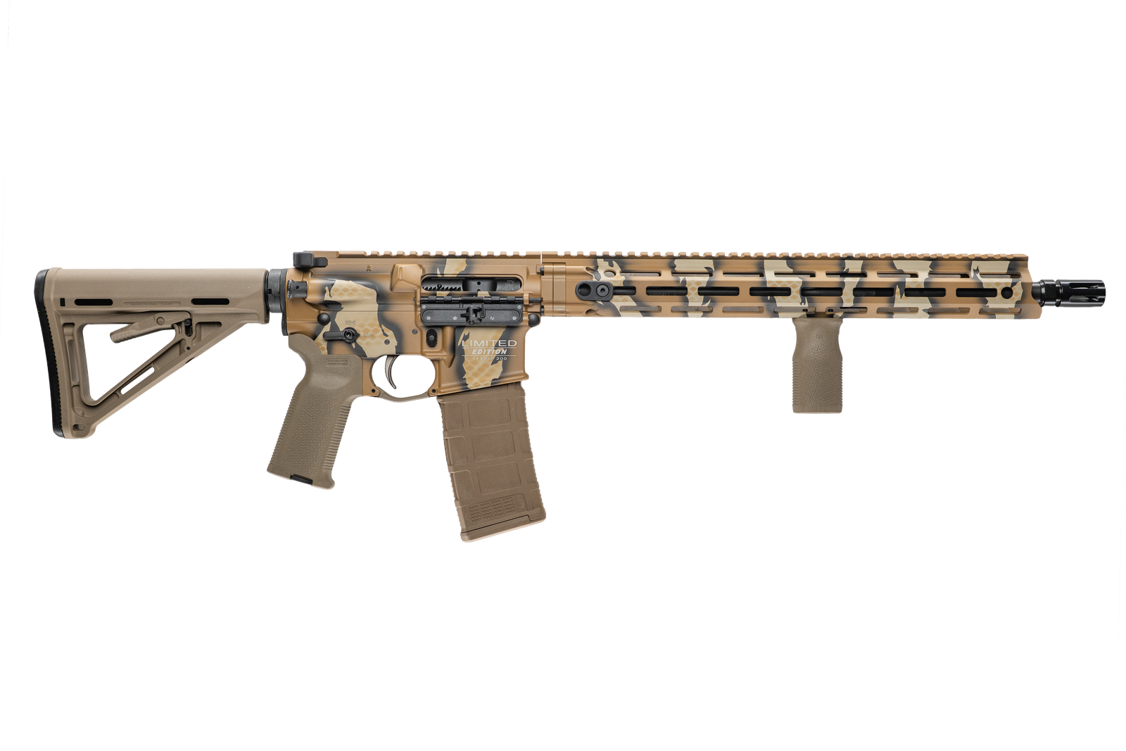 DANIEL DEFENSE DDM4 V7 5.56 RIFLE 16" TIGER STRIPE 1-30RD MAG 1-200