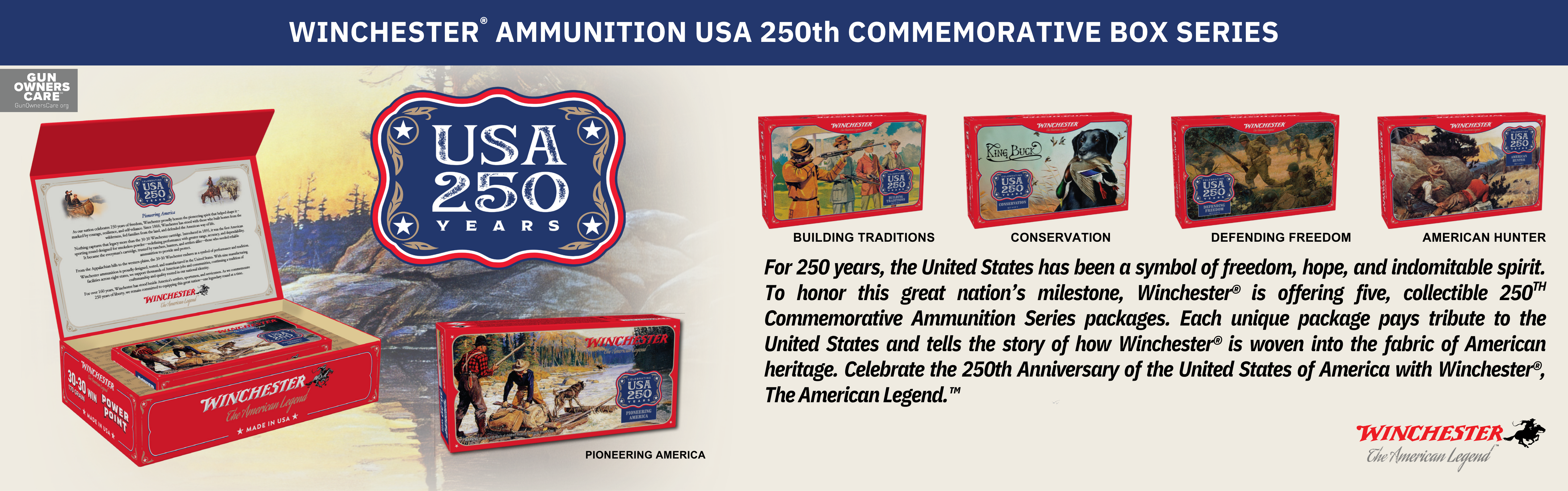 Winchester Ammunition USA 250th Commemorative Box Series