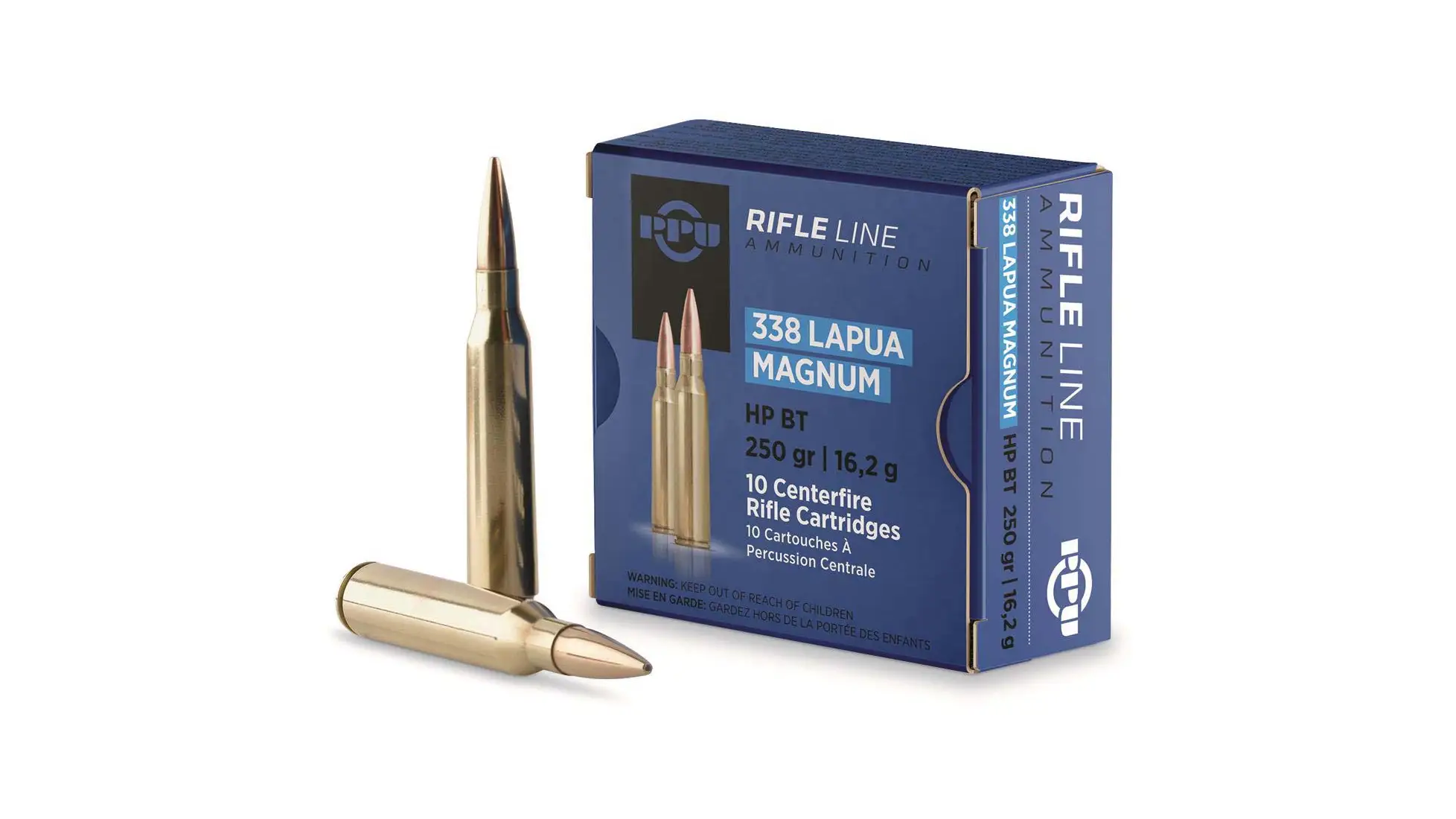 PPU Standard Rifle .338 Lapua Magnum 250 Grain HPBT 10-Round Box