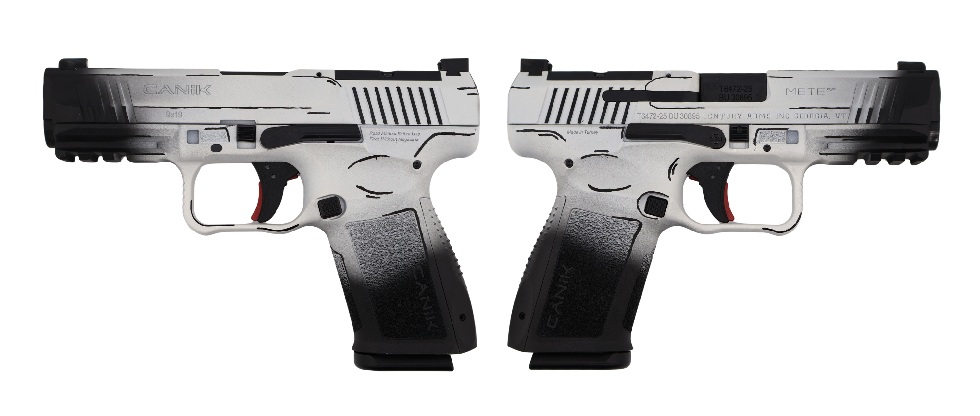 Canik Mete SF One Series Doodle 9mm Pistol (White/Black)